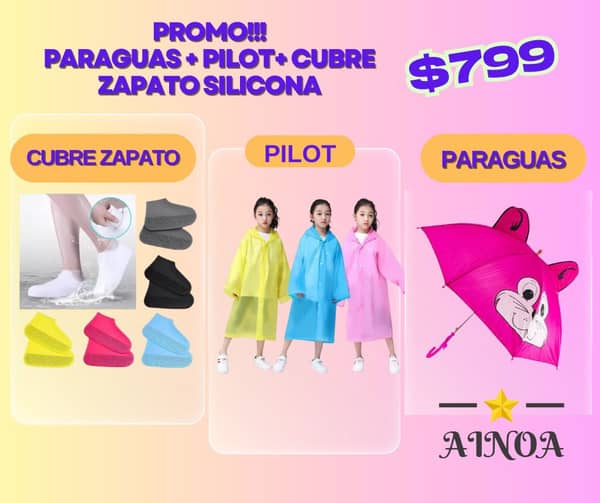 Paraguas + pilot+ cubre zapato silicona